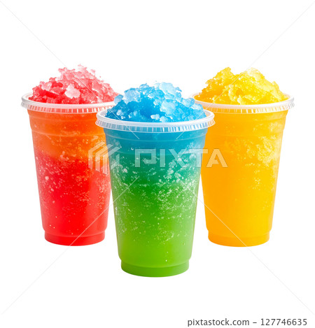 Colorful jelly and strawberry fruit drinks in glasses Colorful jelly and strawberry fruit drinks in glasses 127746635