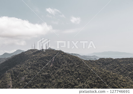 Rio de Janeiro Brazil Panorama View City Skyline Cityscape Mountains. 127746691