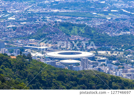 Rio de Janeiro Brazil Panorama View City and Maracana Stadium. 127746697