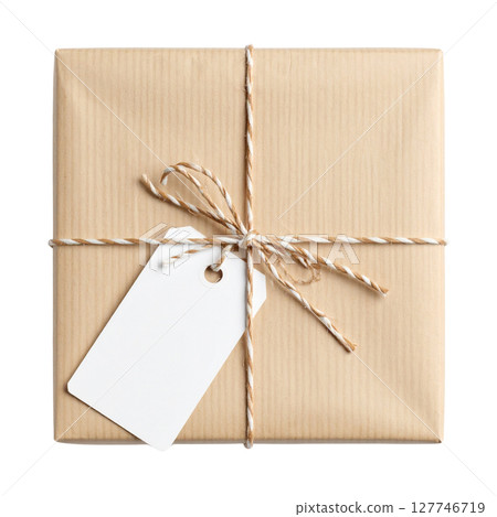 White gift box with red ribbon and bow, perfect for Christmas, birthday, or holiday celebrations White gift box with red ribbon and bow, perfect for Christmas, birthday, or holiday celebrations 127746719