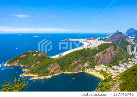 Rio de Janeiro Brazil Panorama View City Skyline Beach Mountains. 127746746