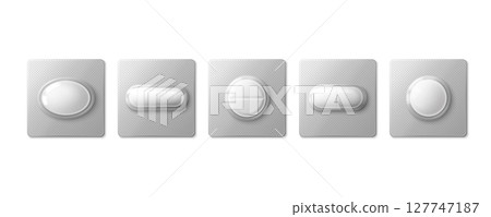 Silver blister pack pills with tablets, capsules Silver blister pack pills with tablets, capsules 127747187
