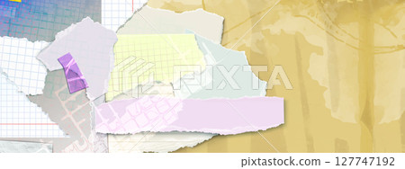 Funky paper collage background Funky paper collage background 127747192