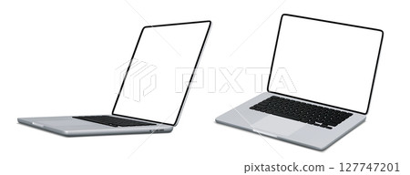 Modern laptop pc mockup set 127747201