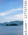 Spectacular view of Hyotan Island and the Seto Inland Sea from Omishima | Relaxing scenery of the blue sea and islands 127747390