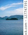 Spectacular view of Hyotan Island and the Seto Inland Sea from Omishima | Relaxing scenery of the blue sea and islands 127747391