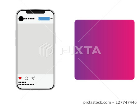 Smartphone and Instagram screen 127747446