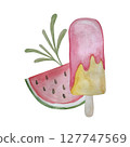 fruit and ice-cream watercolor 127747569