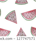watermelon pattern watercolor 127747571