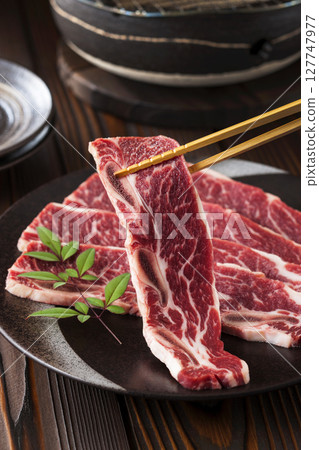 Wagyu beef ribs on the bone Wagyu beef ribs on the bone 127747977