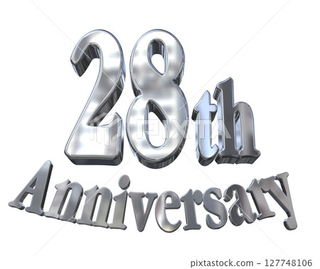 3DCG text "28th Anniversary/28th Anniversary Mark Sparkle" 127748106