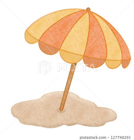 Summer parasol watercolor Summer parasol watercolor 127748291