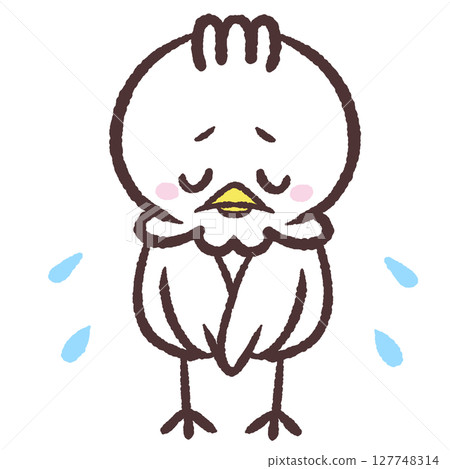 一隻白鳥低頭的插圖 一隻白鳥低頭的插圖 127748314