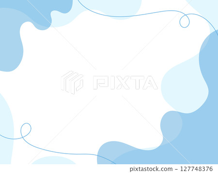 藍色海洋向量素材框架 藍色海洋向量素材框架 127748376