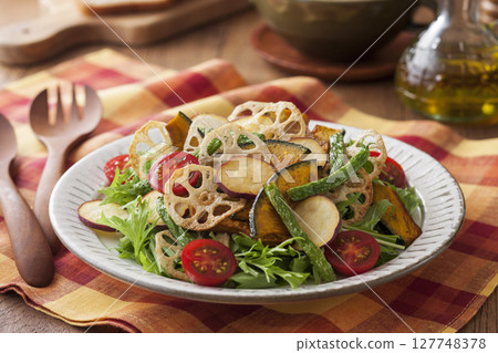 Fried vegetable salad Fried vegetable salad 127748378