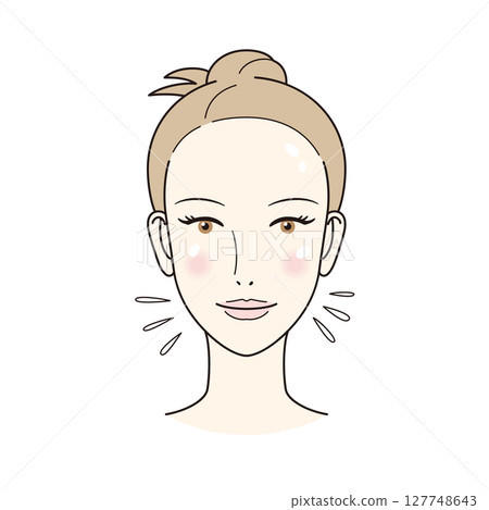 女人做皮膚護理，變得容光煥發 127748643