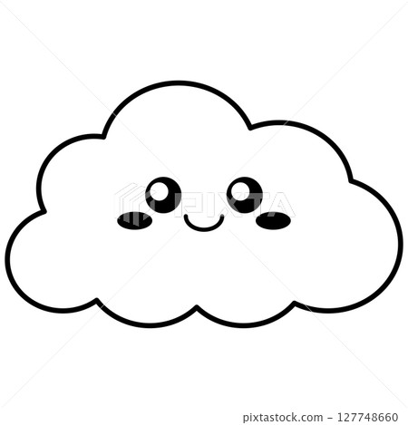 Cloudy sky character illustration Cloudy sky character illustration 127748660