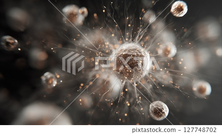 Particles, black background 127748702