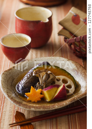 Fried soaking of autumn vegetables Fried soaking of autumn vegetables 127748768