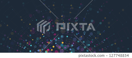 Abstract circuit board technology concept circular background 127748834