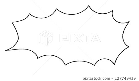 手寫簡單尖尖的氣泡 127749439