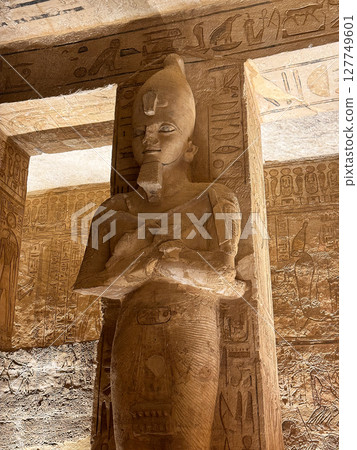 Great Hypostyle Hall of the Great Temple of Abu Simbel, Statue of Ramses II, World Heritage Site Great Hypostyle Hall of the Great Temple of Abu Simbel, Statue of Ramses II, World Heritage Site 127749601