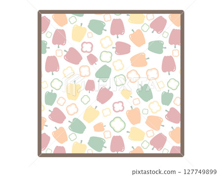 Paprika square frame Paprika square frame 127749899