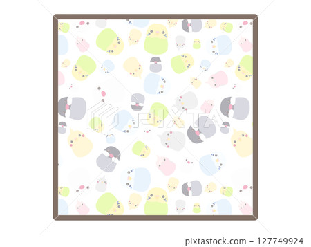 Bird square frame Bird square frame 127749924