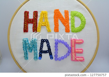 Handmade embroidery colorful Handmade embroidery colorful 127750757