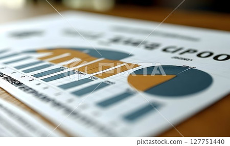 Analyzing financial data through charts and graphs for strategic planning 127751440