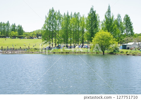 View of Kunikane Pond in Bihoku Hills Park 127751710
