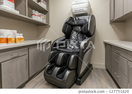 Modern Luxury: Premium Massage Chair in a Stylish Wellness Room Setting 127751820