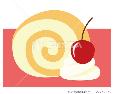 Illustration of roll cake Illustration of roll cake 127752269