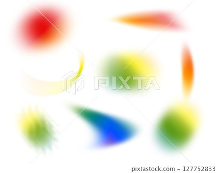 Abstract airy design element with multicolored neon glow. Fluid translucent shapes with smooth Abstract airy design element with multicolored neon glow. Fluid translucent shapes with smooth 127752833