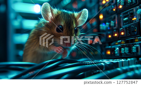 A rat invaded the server room 127752847