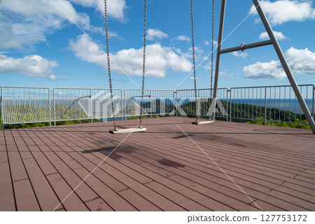 Swings installed on the observation deck at Ugura Park 127753172