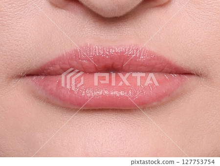 lips of a young girl woman, Caucasian 127753754