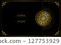 luxury gold invitation card with mandala ornament background 127753929