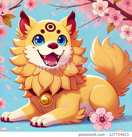 神秘的守護獅插畫 127754023