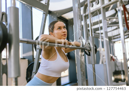 attractive fitness woman, trained female body, lifestyle portrait, caucasian model attractive fitness woman, trained female body, lifestyle portrait, caucasian model 127754463