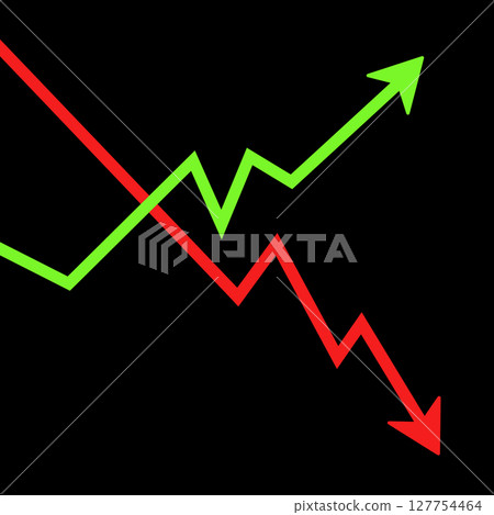 Stock market illustration on black background, business strategy and business concept in global market Stock market illustration on black background, business strategy and business concept in global market 127754464