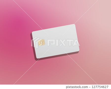 Bank card mock up. Blank plastic cards with gradient design and chip detail, flying and lying in Bank card mock up. Blank plastic cards with gradient design and chip detail, flying and lying in 127754627