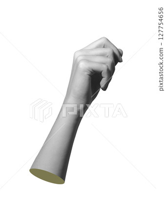 Curled fingers gently holding invisible thin card in soft relaxed pose. Close up view of natural Curled fingers gently holding invisible thin card in soft relaxed pose. Close up view of natural 127754656