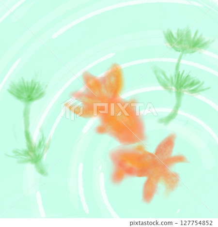 水彩畫金魚的插圖 127754852