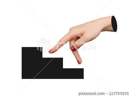 Staircase symbolizing career growth and success. Business concept of progress and personal 127755035