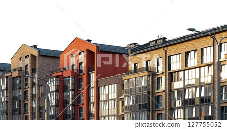 Dutch house in a European city, showcasing traditional architecture with colorful facade and classic 127755052