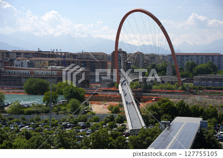 turin lingotto old industrial building 127755105