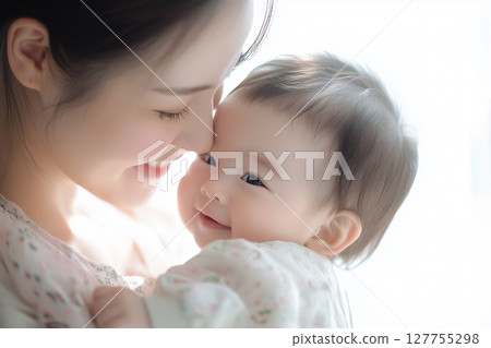 AI-generated image: Baby and mother 127755298