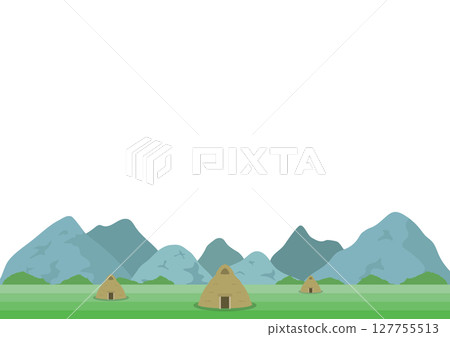 Jomon period landscape frame 127755513