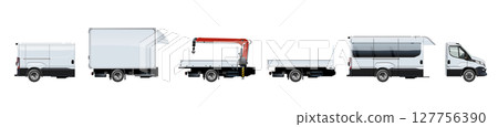 Vector truck template isolated on white background 127756390